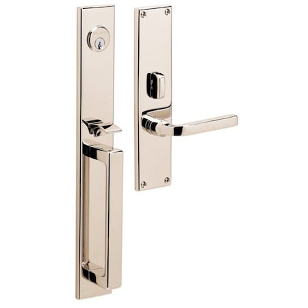 Baldwin Double Cylinder Entry Handlesets Lifetime Bright Nickel 6976.055.RDBL